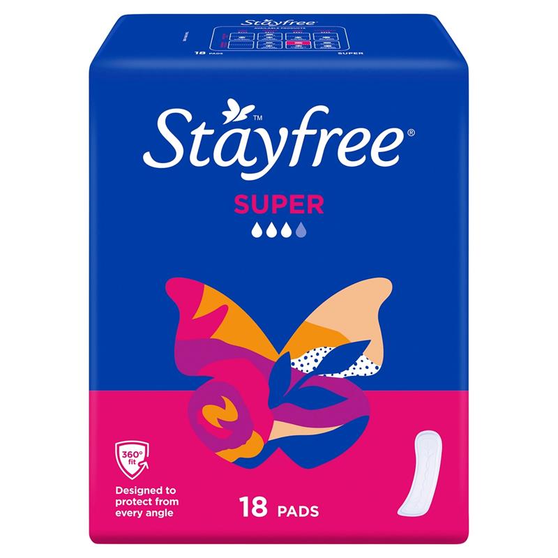 Load image into Gallery viewer, Stayfree Super Pads 18 Pack

