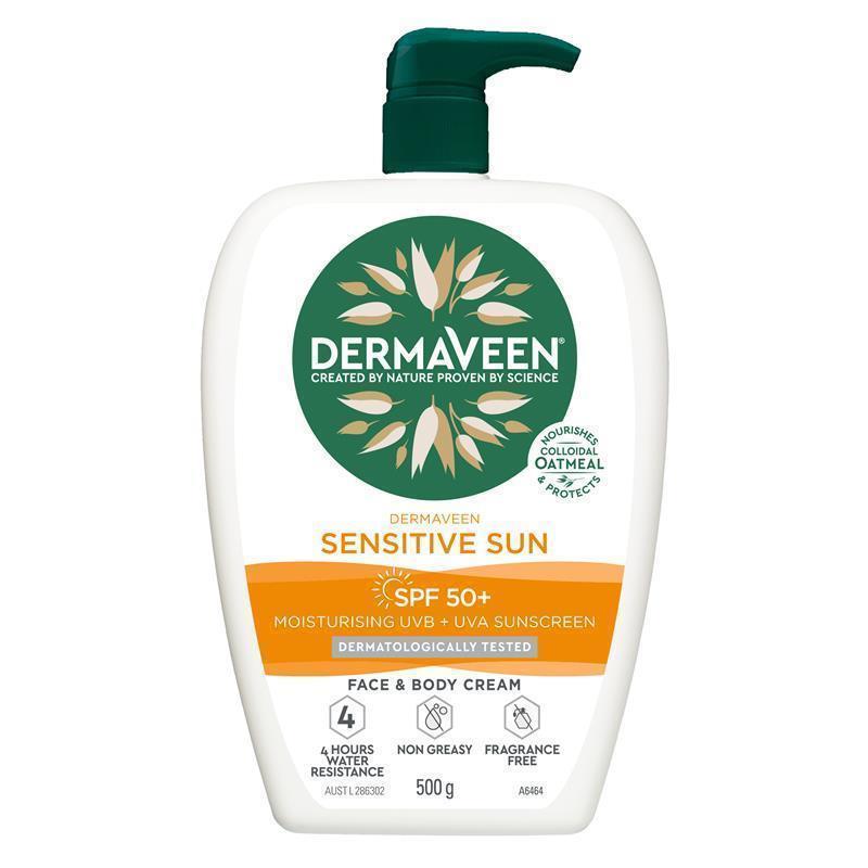 Load image into Gallery viewer, Dermaveen Sensitive Sun SPF 50+ Moisturising Face &amp; Body Cream 500g
