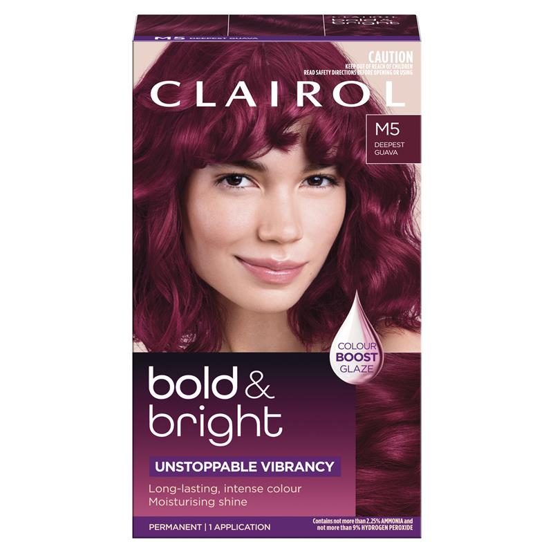 Load image into Gallery viewer, Clairol Bold &amp; Bright Permanent Hair Colour M5 Deepest Guava
