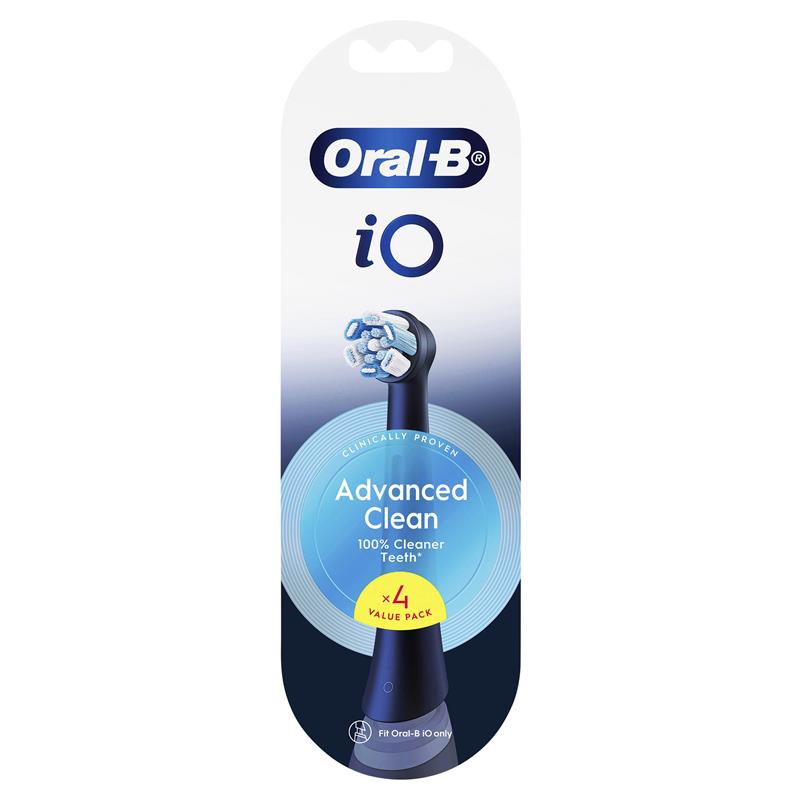 Load image into Gallery viewer, Oral B Power Toothbrush iO Advanced Clean Refills Black 4 Pack
