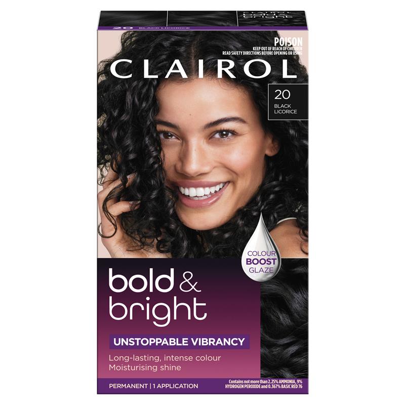 Load image into Gallery viewer, Clairol Bold &amp; Bright Permanent Hair Colour 20 Midnight Black

