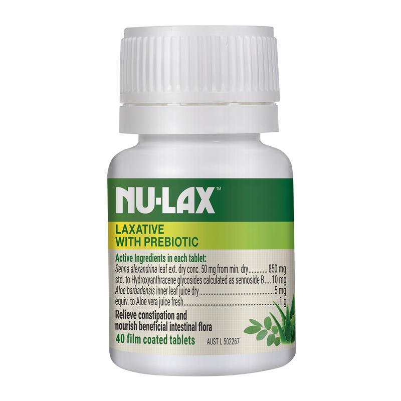 Load image into Gallery viewer, Nulax Natural Laxative Tablets With Prebiotic Senna + Aloe 40 Tablets
