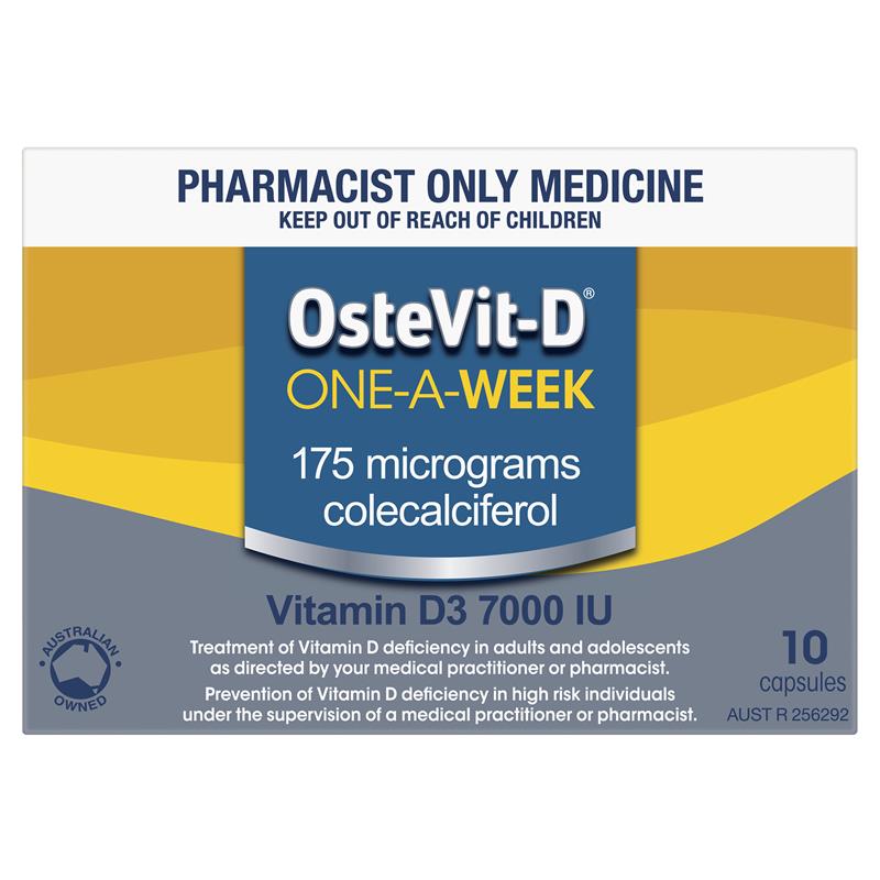 Load image into Gallery viewer, OsteVit-D Vitamin D3 7000IU 1-A-Week 10 Capsules (S3)
