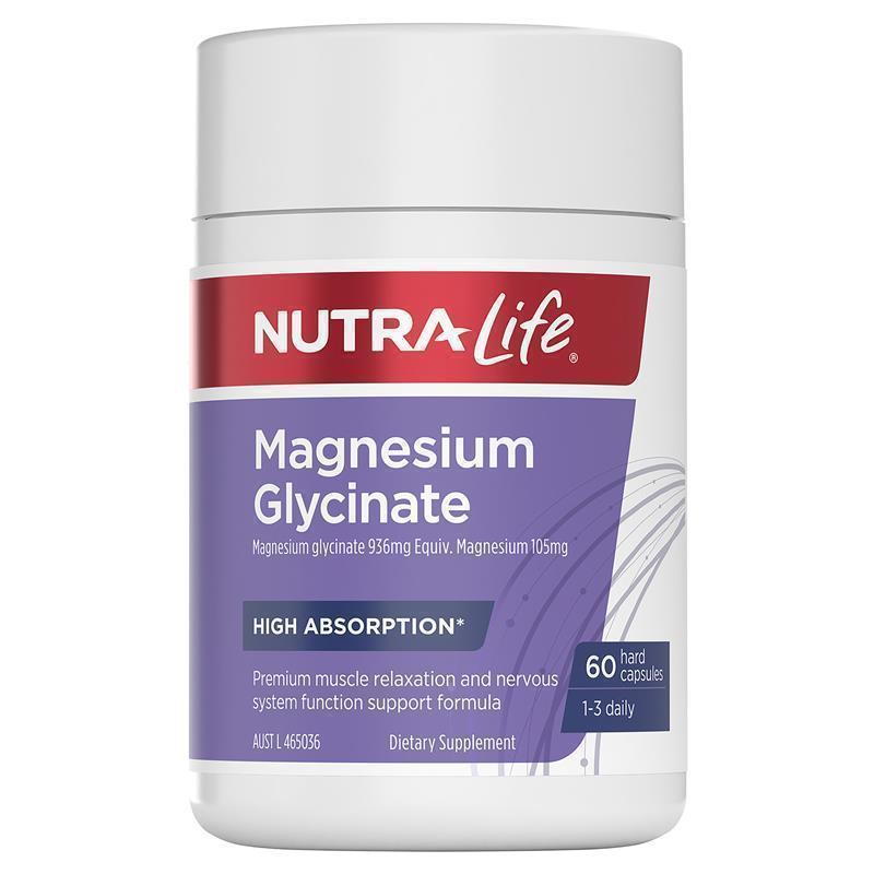 Load image into Gallery viewer, Nutra-Life Magnesium Glycinate 60 Capsules
