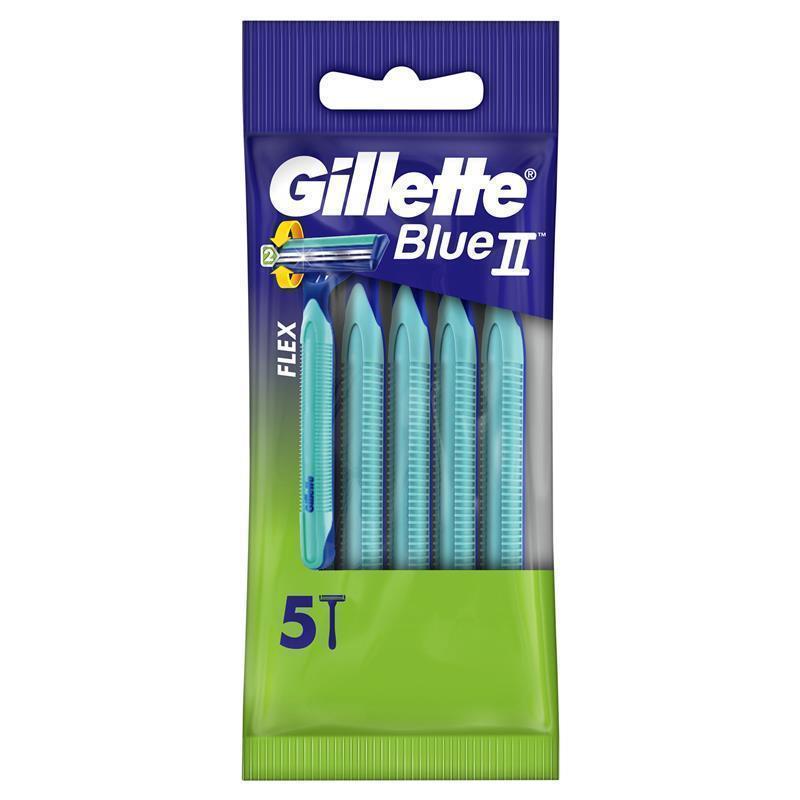 Load image into Gallery viewer, Gillette Disposable Razors Blue II Plus 5 Pack Pivot
