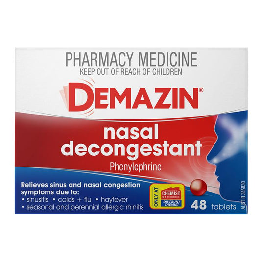 Demazin Nasal Decongestant 48 Tablets