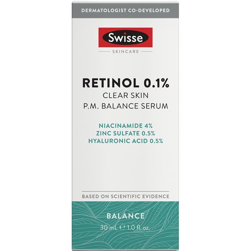 Load image into Gallery viewer, Swisse Skincare Retinol 0.1% Clear Skin PM Balance Serum 30ml
