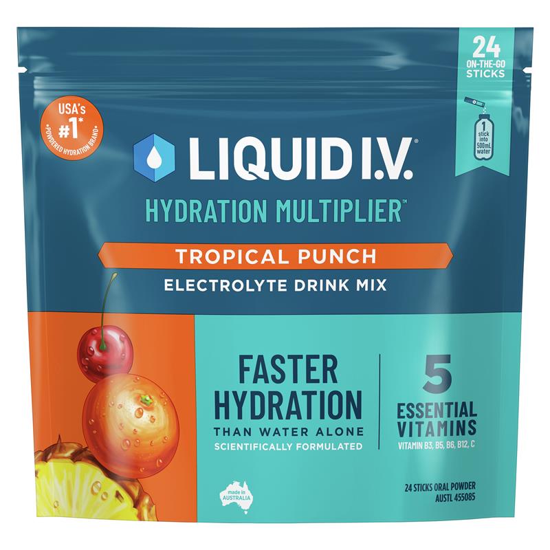 Load image into Gallery viewer, Liquid IV Hydration Tropical Punch 24 Sachets
