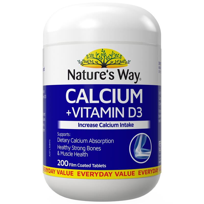 Load image into Gallery viewer, Nature's Way Calcium + Vitamin D3 200 Tablets
