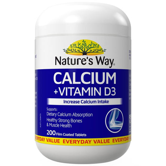 Nature's Way Calcium + Vitamin D3 200 Tablets