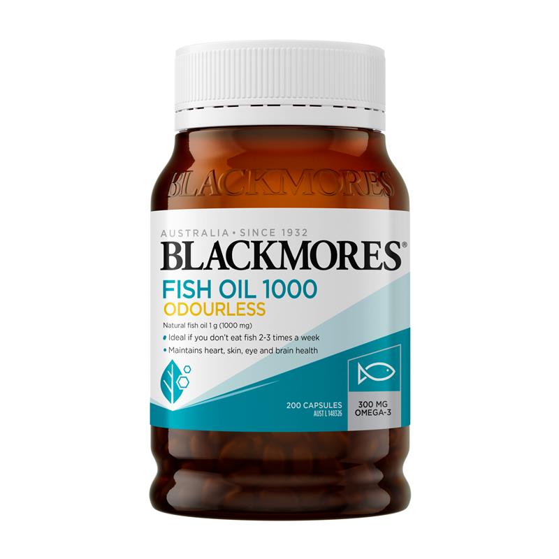 Load image into Gallery viewer, Blackmores Odourless Fish Oil 1000mg 200 Capsules
