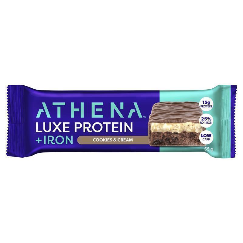 Load image into Gallery viewer, Athena Luxe Protein + Iron Cookies &amp; Cream 55g
