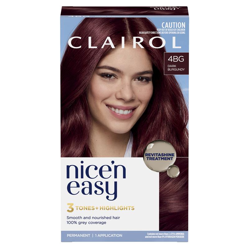 Load image into Gallery viewer, Clairol Nice N Easy 4BG Burgundy Permanent Hair Colour
