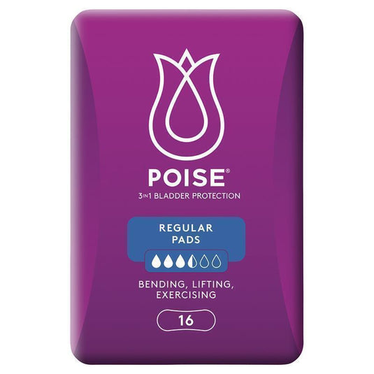 Poise Pads Regular 16 Pack