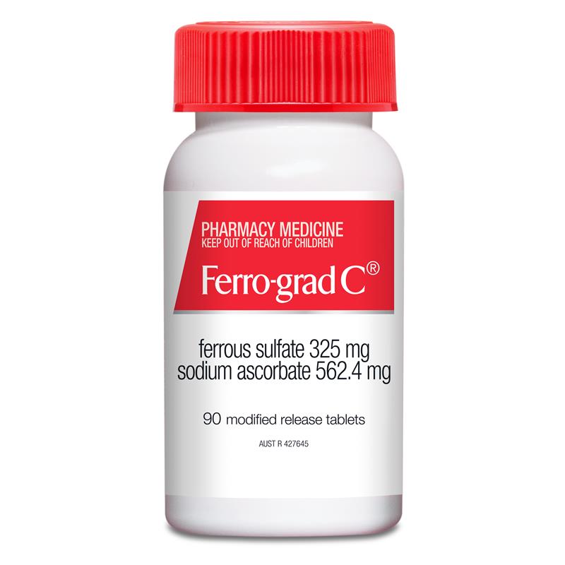 Load image into Gallery viewer, FERRO-GRAD Iron &amp; Vitamin C 90 Tablets
