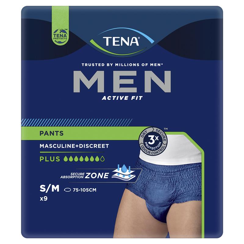 Load image into Gallery viewer, TENA Pant Men Active Fit Plus Medium 9 Pack
