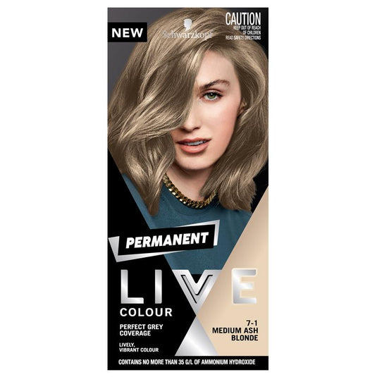 Schwarzkopf Live Colour Permanent 7.1 Medium Ash Blonde