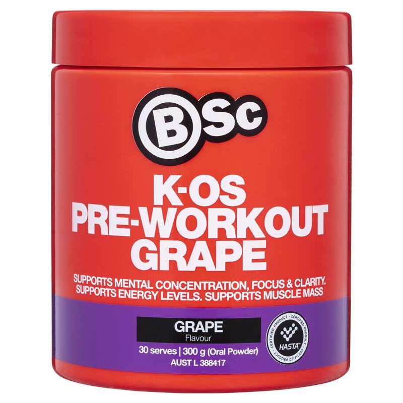 Load image into Gallery viewer, BSc K-OS Pre-Workout Grape 300g
