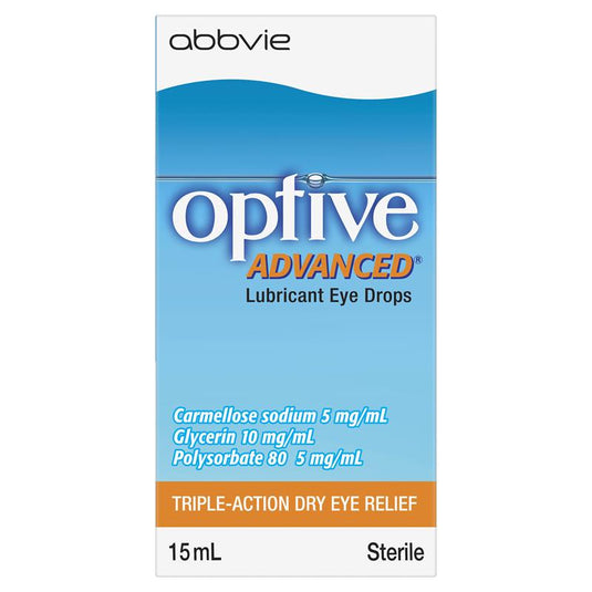 Optive Advanced Lubricant Eye Drops 15ml