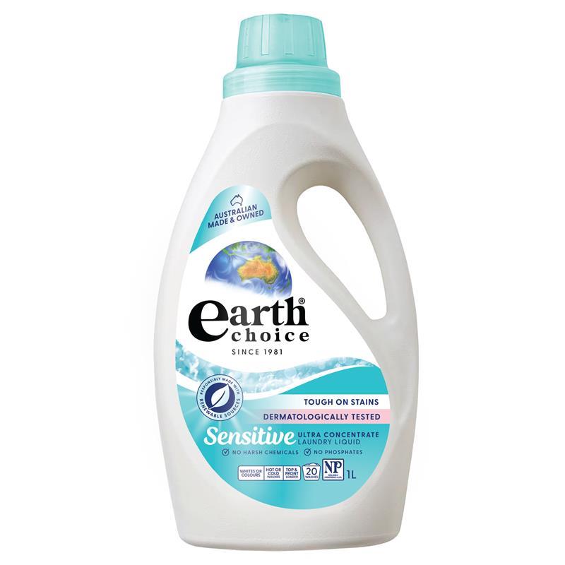 Load image into Gallery viewer, Earth Choice Laundry Liquid Ultra Concentrate Sensitive 1 Litre
