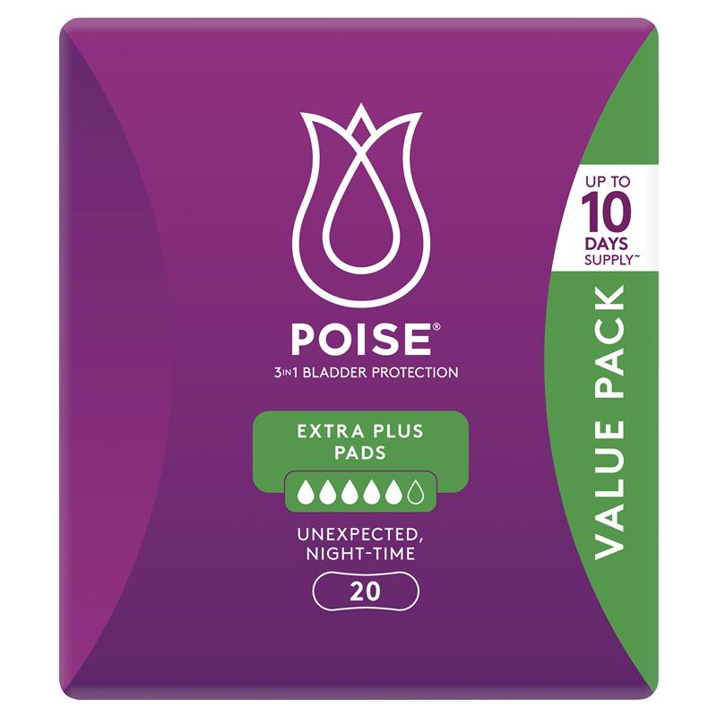 Load image into Gallery viewer, Poise Pads Extra Plus 20 Bulk Pack
