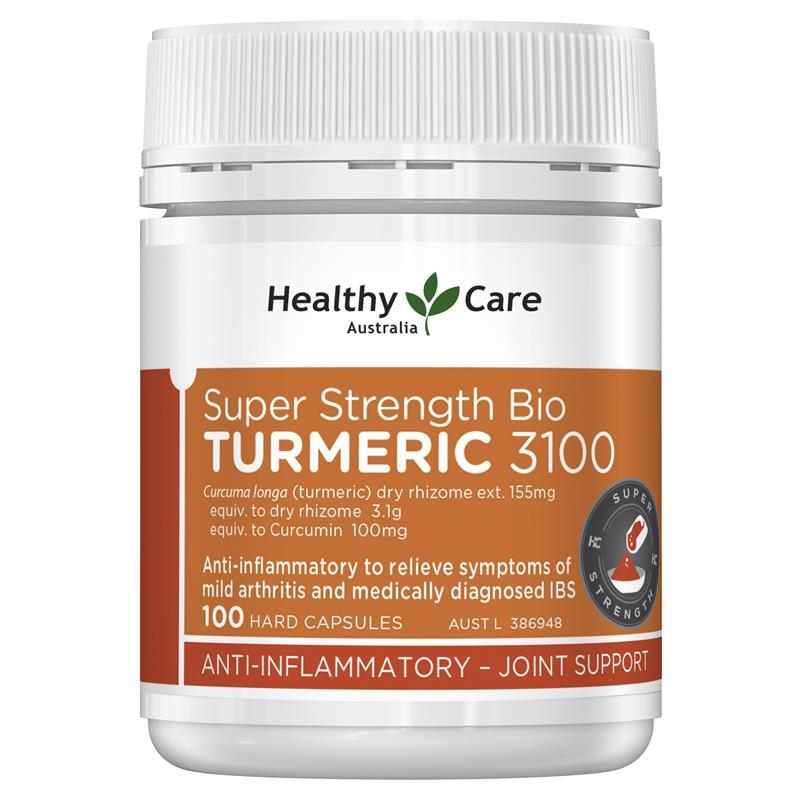 Load image into Gallery viewer, Healthy Care Super Strength Bio Turmeric 3100mg 100 Capsules NEW
