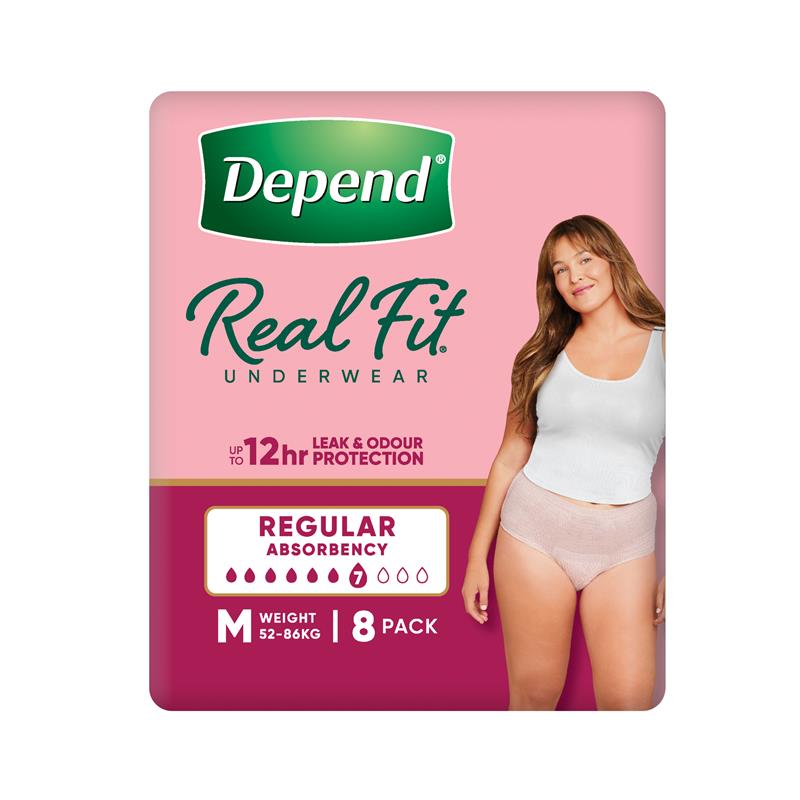 Load image into Gallery viewer, Depend Women Real Fit Underwear Medium 8 Pack
