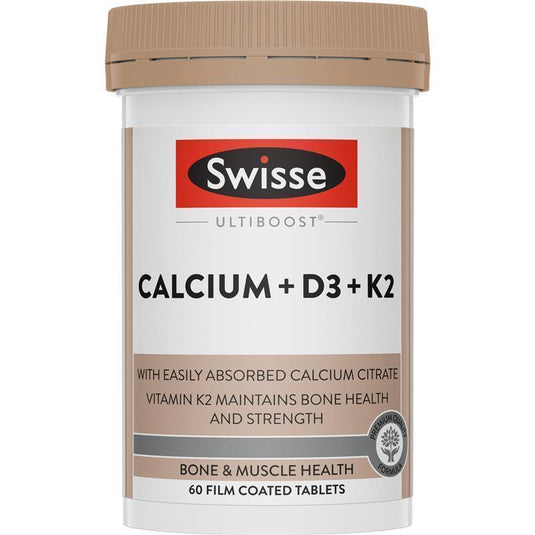 Swisse Ultiboost Calcium + D3 + K2 60 Tablets