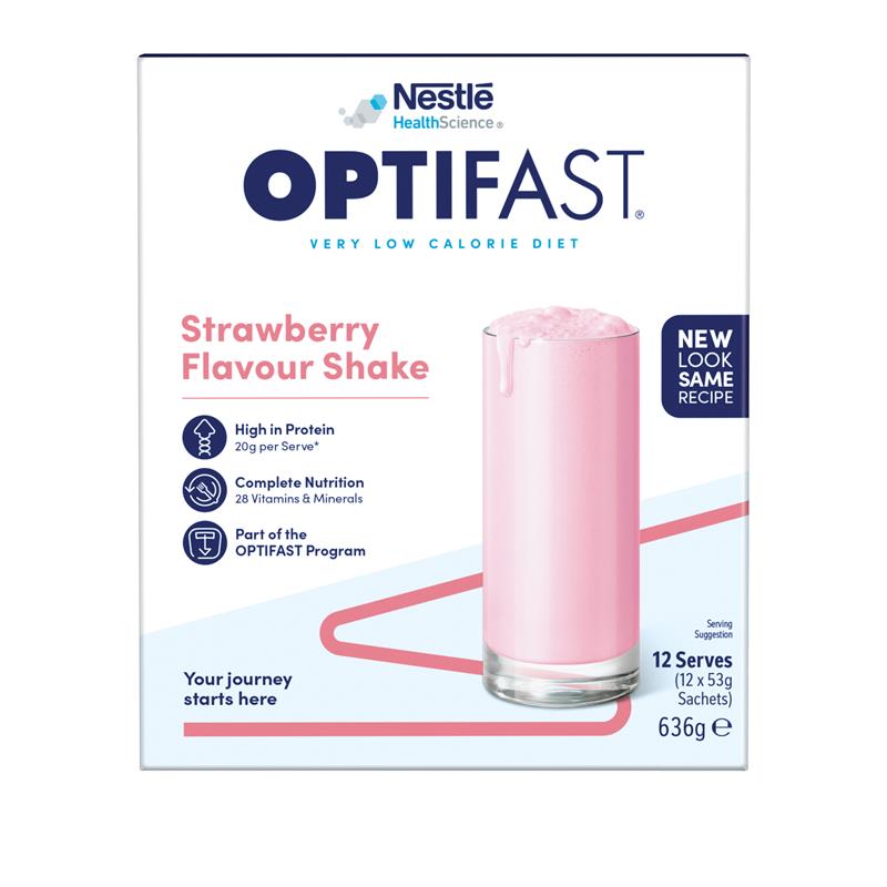 Load image into Gallery viewer, Optifast VLCD Shake Strawberry 12 x 53g
