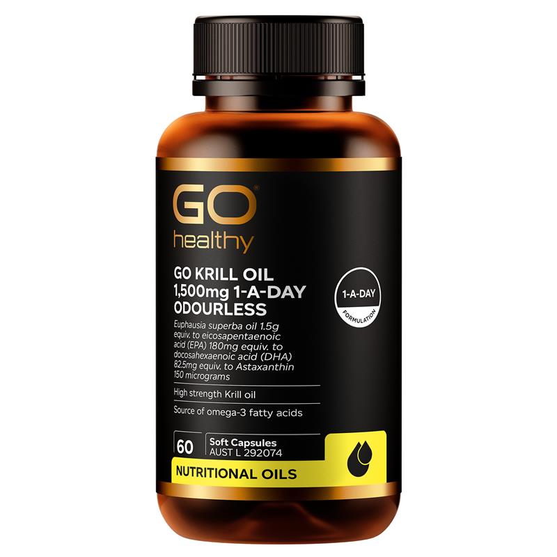 Load image into Gallery viewer, GO Healthy Krill Oil 1500mg 60 Capsules
