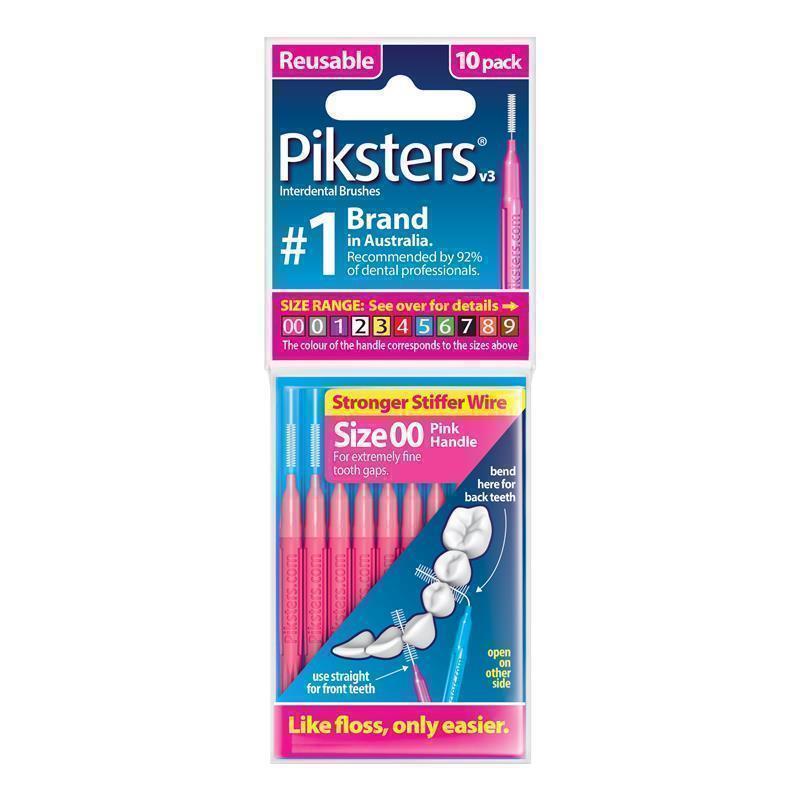 Load image into Gallery viewer, Piksters Interdental Brushes Size 00 Pink 10 Pack

