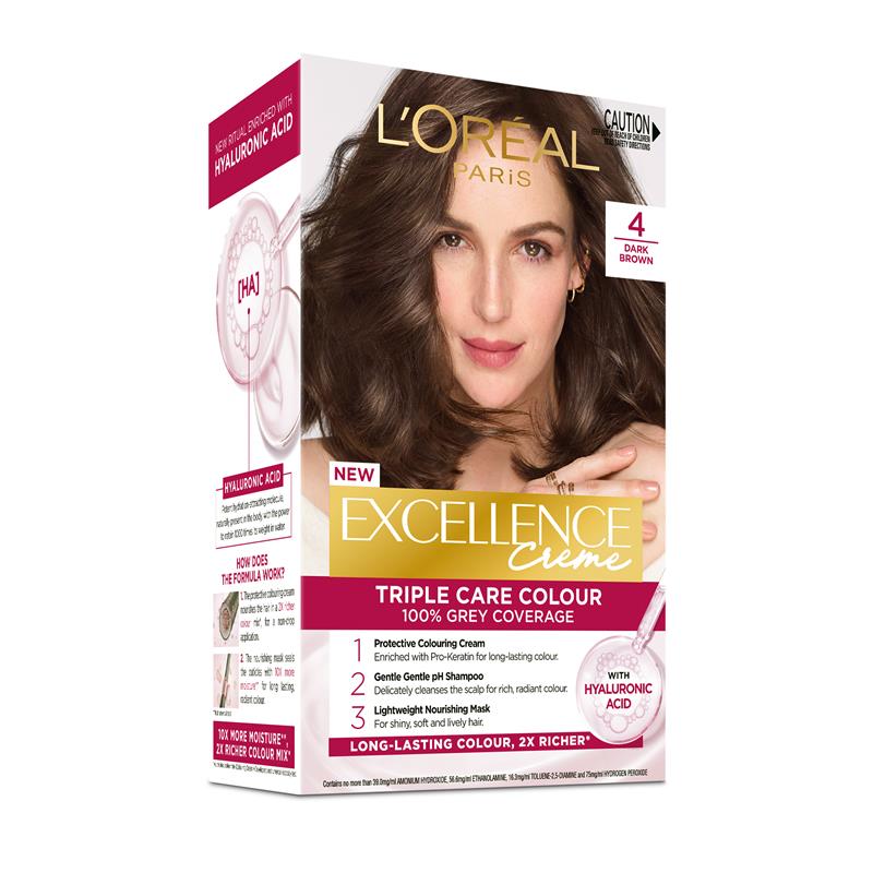Load image into Gallery viewer, L'Oreal Excellence Creme 4 Dark Brown Hair Colour
