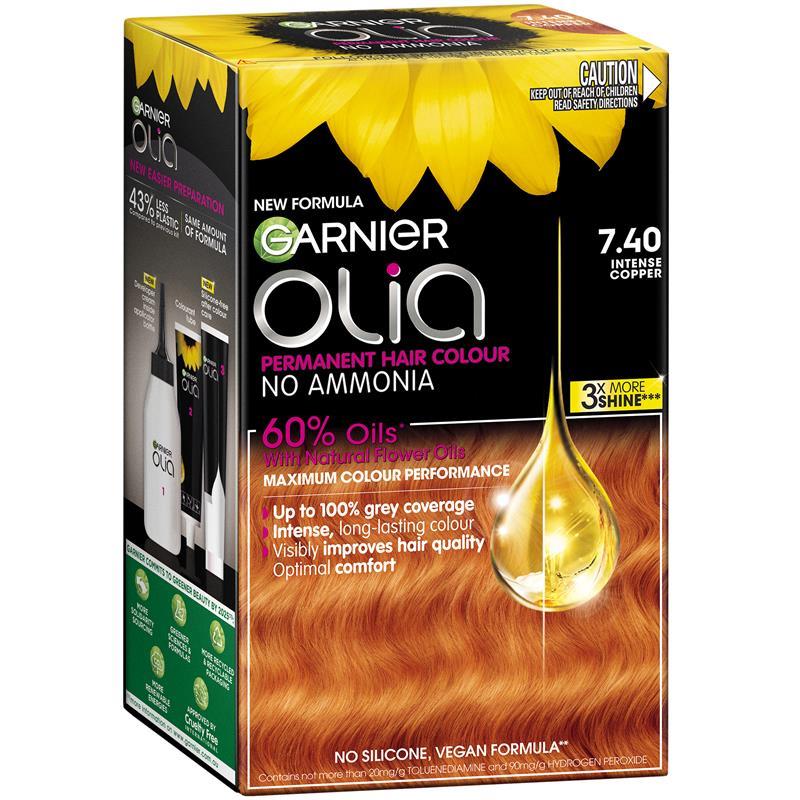 Load image into Gallery viewer, Garnier Olia Hair Colour 7.40 Intense Copper
