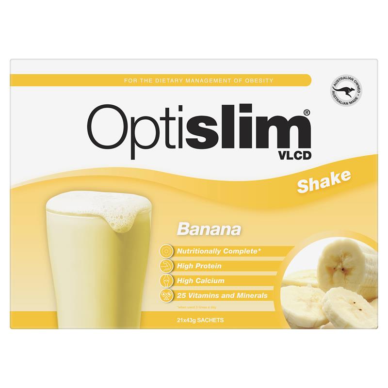 Load image into Gallery viewer, Optislim VLCD Meal Replacement Shake Banana 21x43g Sachets
