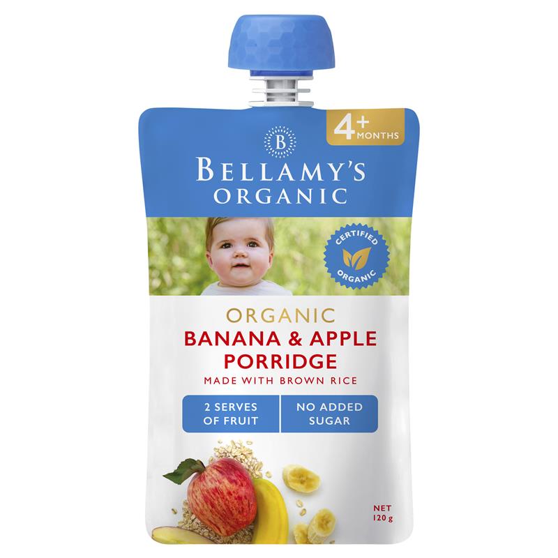 Load image into Gallery viewer, Bellamy's Organic Banana Apple Porridge 120g
