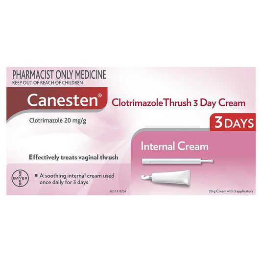 Canesten 3 Day Thrush Treatment Internal Cream - Clotrimazole (S3)