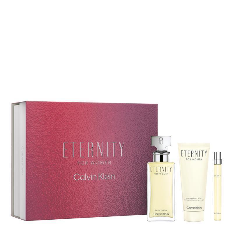 Load image into Gallery viewer, Calvin Klein Eternity for Women Eau de Parfum 100ml + 100ml Body Lotion and Mini Set
