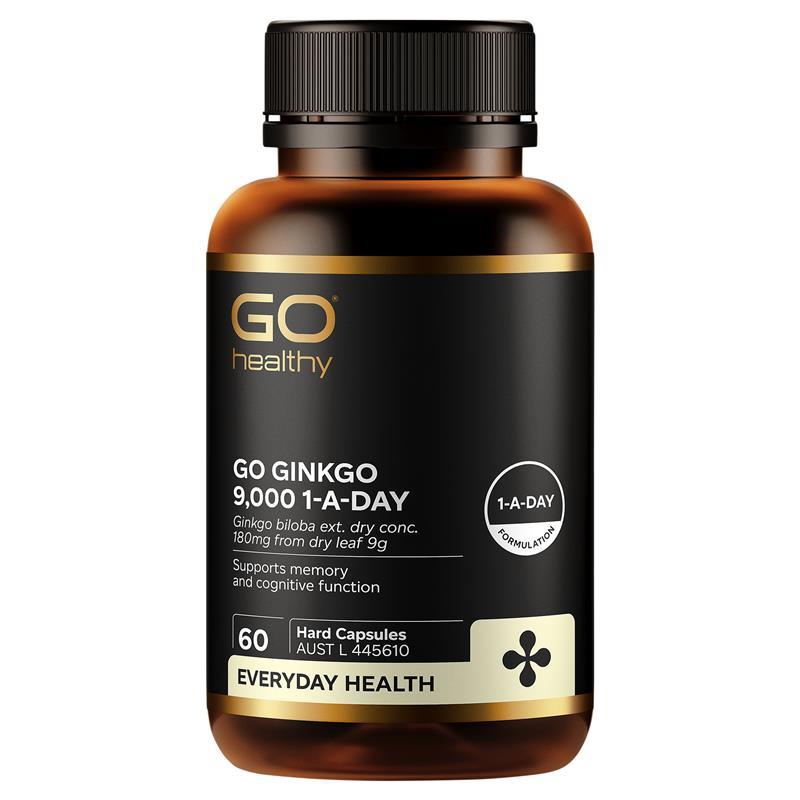 Load image into Gallery viewer, GO Healthy Ginkgo 9000 1-A-DAY 60 Capsule
