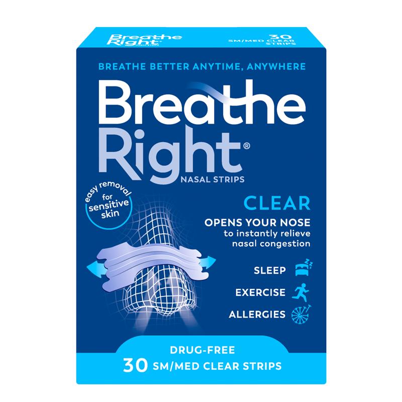 Load image into Gallery viewer, Breathe Right Clear Regular Nasal Congestion Strips 30
