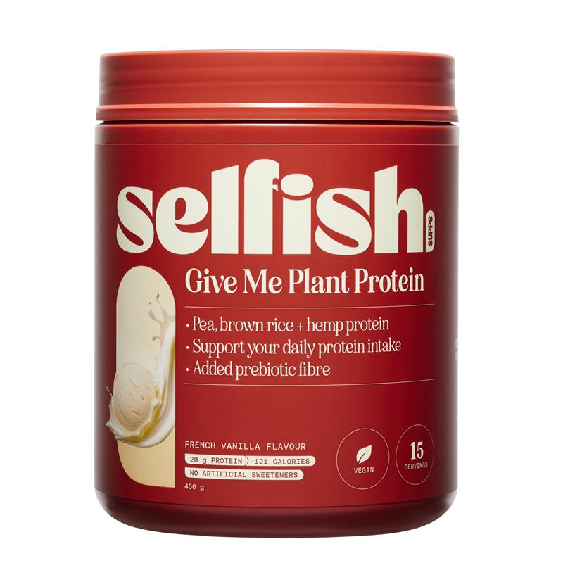 Load image into Gallery viewer, Selfish Give Me Plant Protein French Vanilla Flavour 450g
