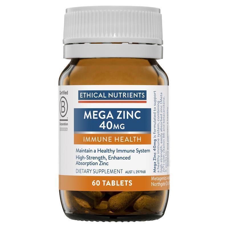 Load image into Gallery viewer, Ethical Nutrients Mega Zinc 40mg 60 Tablets
