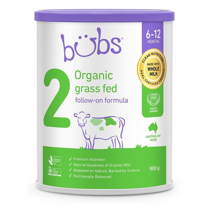 Load image into Gallery viewer, Bubs Organic GrassFed Stage 2 Follow-on Milk Formula 800g
