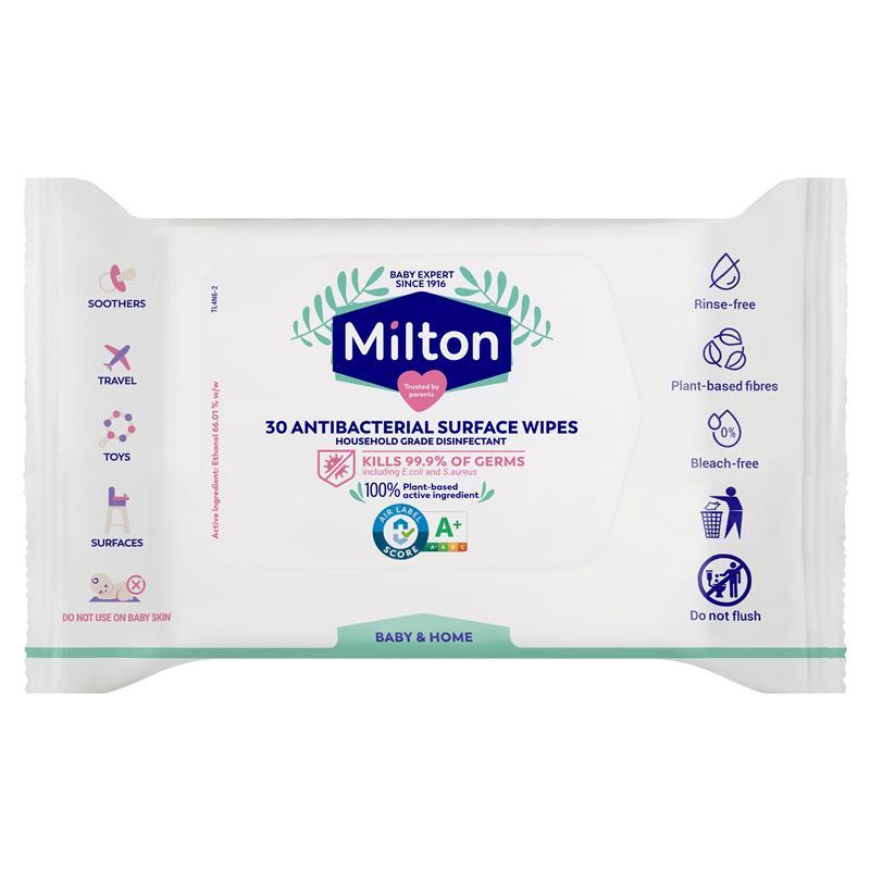 Load image into Gallery viewer, Milton Antibacterial Surface Wipes 30 Pack
