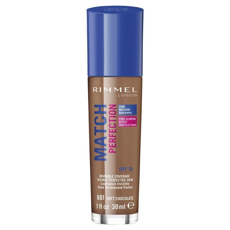 Load image into Gallery viewer, Rimmel Match Perfection Foundation Soft Chocolate 601
