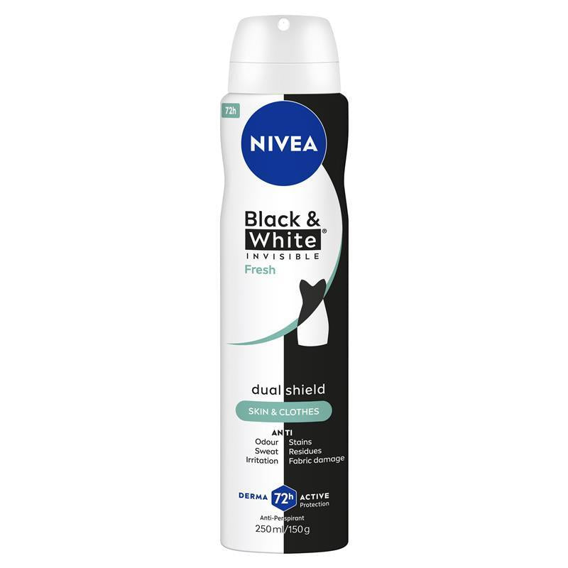 Load image into Gallery viewer, NIVEA Black &amp; White Fresh Aerosol Deodorant 72H Protection 250ml
