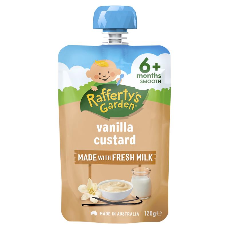 Load image into Gallery viewer, Raffertys Garden 6+ Months Vanilla Custard 120g
