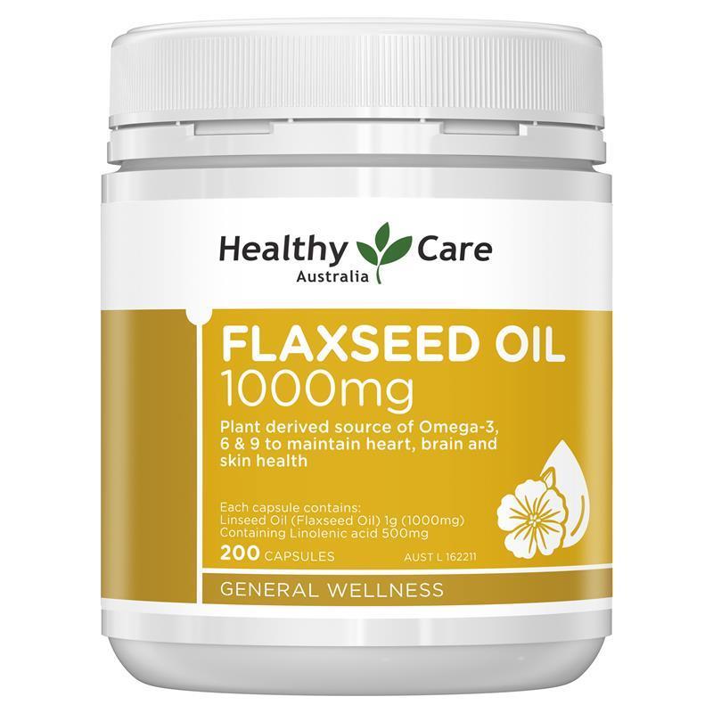 Load image into Gallery viewer, Healthy Care Super Flaxseed Oil 1000mg 200 Capsules
