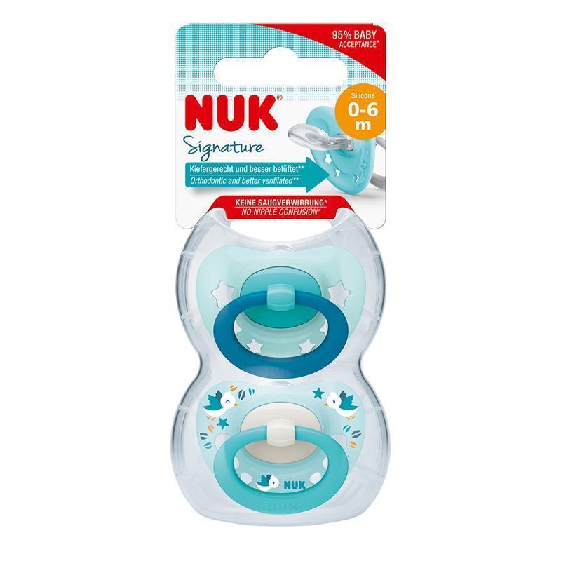 Load image into Gallery viewer, Nuk Signature Soother Silicone 0-6 Months 2 Pack
