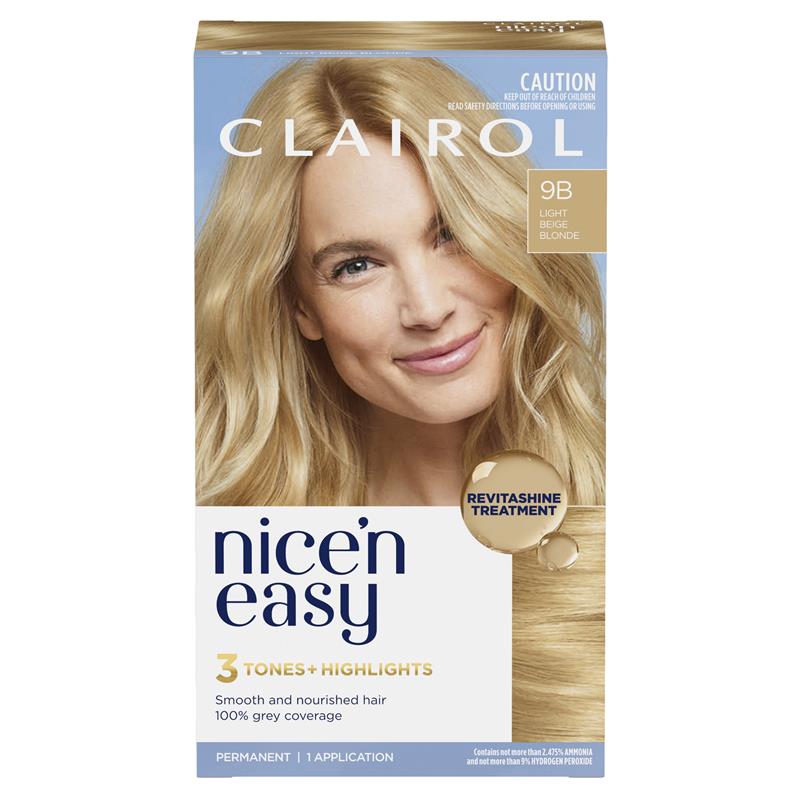 Load image into Gallery viewer, Clairol Nice N Easy 9B Light Beige Blonde Permanent Hair Colour
