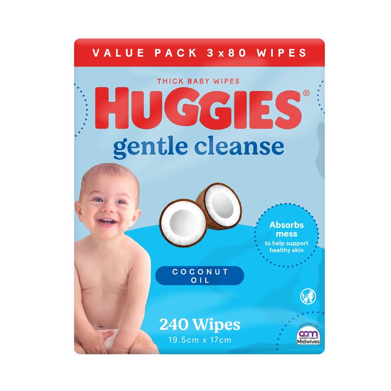 Load image into Gallery viewer, Huggies Coconut 3x80 Wipes
